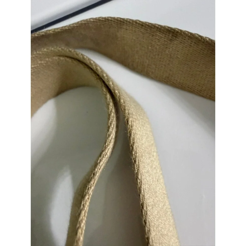 Coach Signature Canvas Crossbody Bag Brown Khaki Front Turnlock Pocket Gold Trim